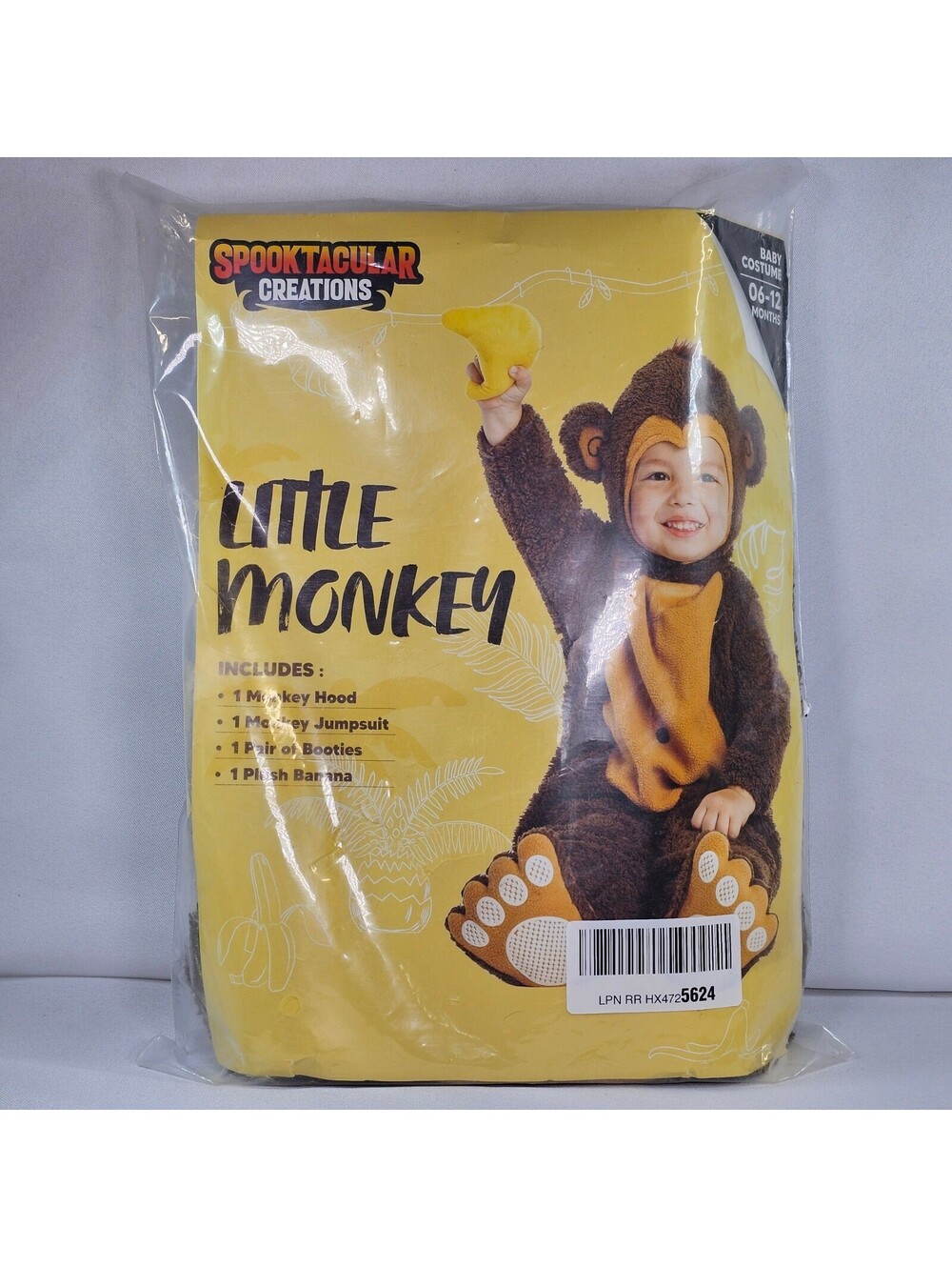 Spooktacular Creations Little Monkey Baby Costume 6-12 Months Brown 4pc Set